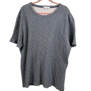 Threads 4 Thought Gray Striped Knit Top XL Sustainable Short Sleeve Tee